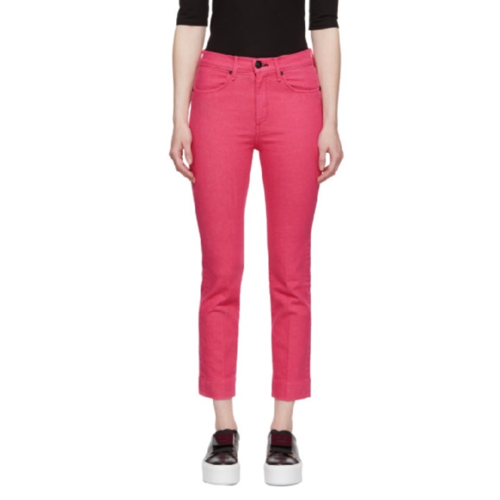 Rag & Bone Pink Ankle Cigarette Jeans In Bull Pink
